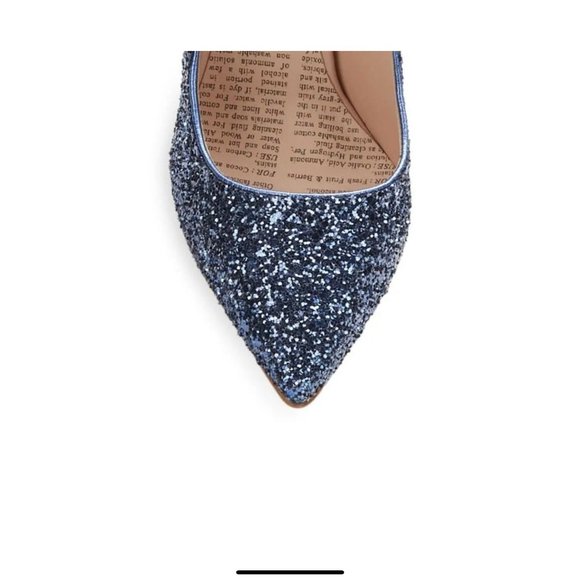 John Galliano Blue Metallic Glitter Heels/pumps Sz: 36 EU - 6 US - Picture 3 of 11